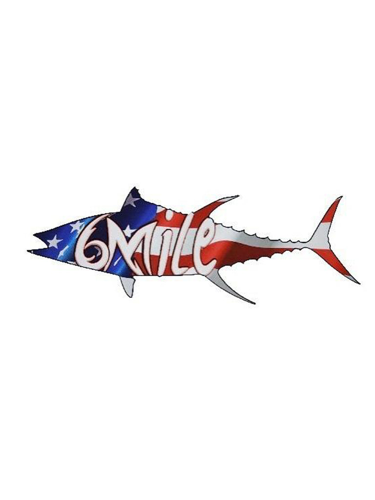 6MFC American Tuna Dye Cut 6 in Decal – Six Mile Fishing Co.