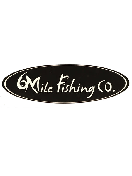 6MFC Oval Dye Cut Black Sticker – Six Mile Fishing Co.