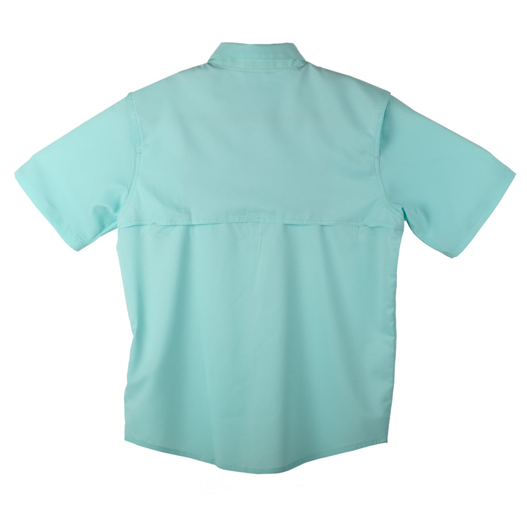 Performance Button Up - 6MFC Dolphin Logo – Six Mile Fishing Co.